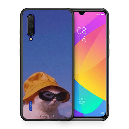 Θήκη Xiaomi Mi 9 Lite Cat Diva από τη Smartfits με σχέδιο στο πίσω μέρος και μαύρο περίβλημα | Xiaomi Mi 9 Lite Cat Diva case with colorful back and black bezels