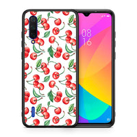 Thumbnail for Θήκη Xiaomi Mi 9 Lite Cherry Summer από τη Smartfits με σχέδιο στο πίσω μέρος και μαύρο περίβλημα | Xiaomi Mi 9 Lite Cherry Summer case with colorful back and black bezels