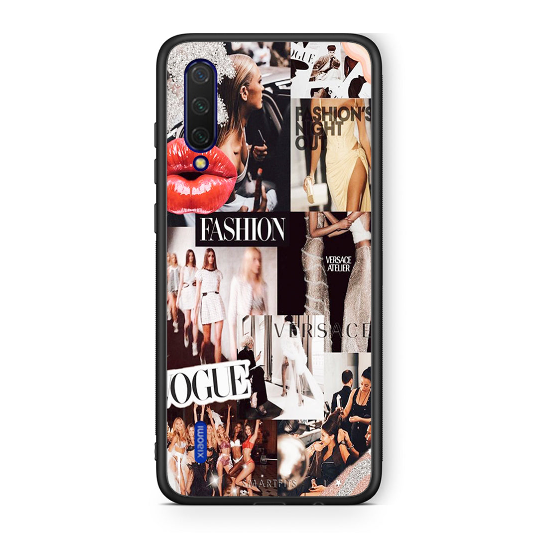 Xiaomi Mi 9 Lite Collage Fashion Θήκη Αγίου Βαλεντίνου από τη Smartfits με σχέδιο στο πίσω μέρος και μαύρο περίβλημα | Smartphone case with colorful back and black bezels by Smartfits