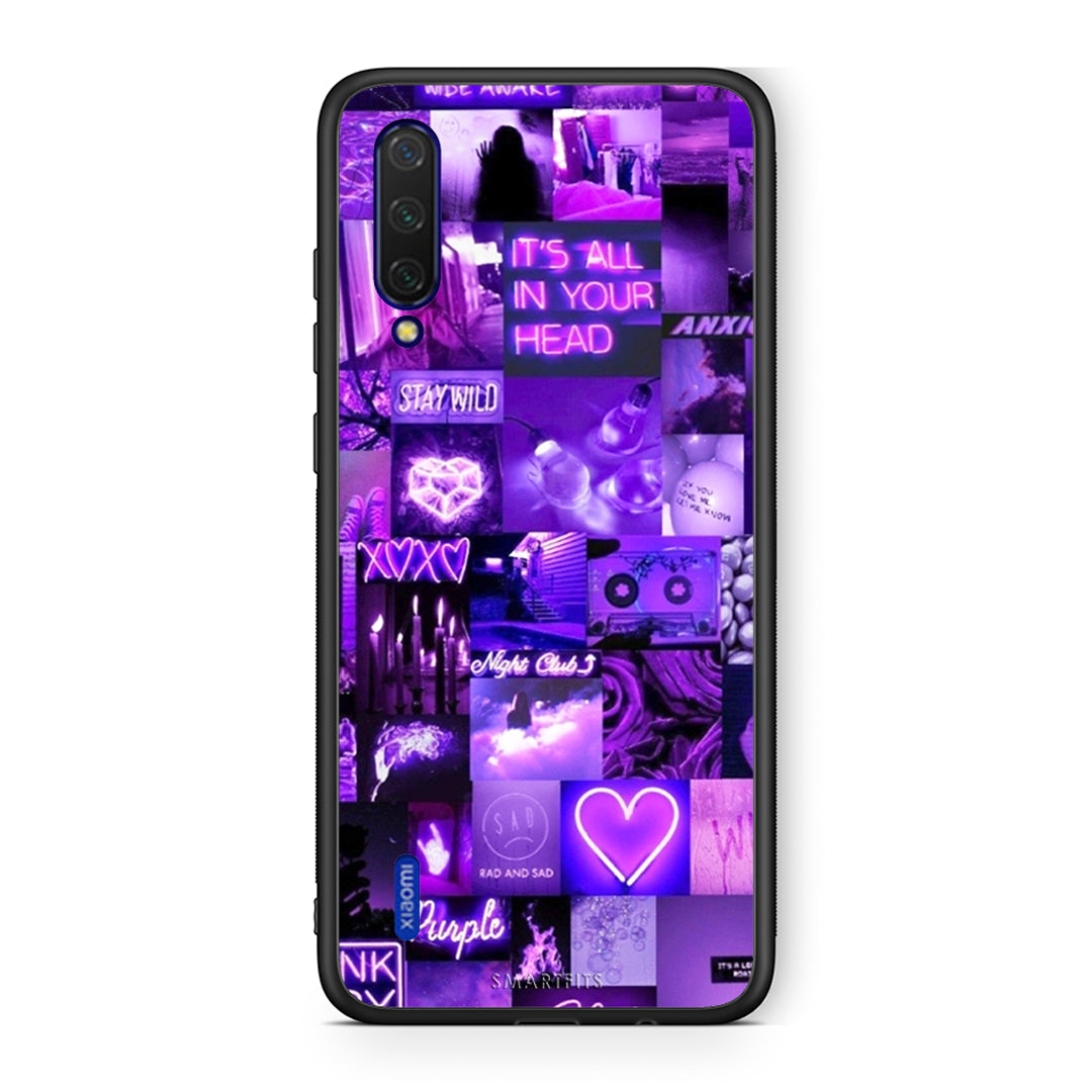 Xiaomi Mi 9 Lite Collage Stay Wild Θήκη Αγίου Βαλεντίνου από τη Smartfits με σχέδιο στο πίσω μέρος και μαύρο περίβλημα | Smartphone case with colorful back and black bezels by Smartfits