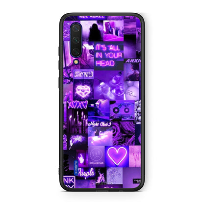Xiaomi Mi 9 Lite Collage Stay Wild Θήκη Αγίου Βαλεντίνου από τη Smartfits με σχέδιο στο πίσω μέρος και μαύρο περίβλημα | Smartphone case with colorful back and black bezels by Smartfits