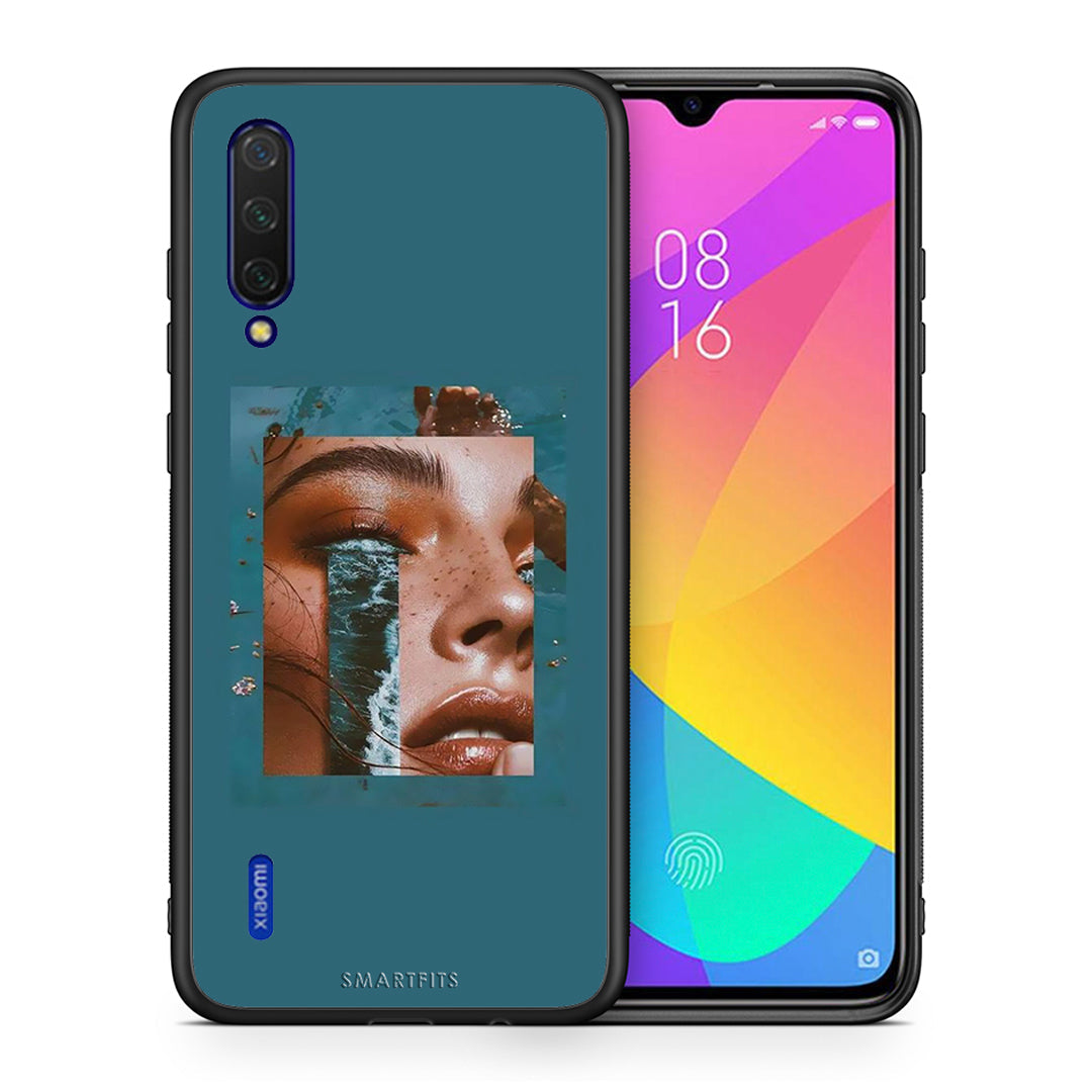 Θήκη Xiaomi Mi 9 Lite Cry An Ocean από τη Smartfits με σχέδιο στο πίσω μέρος και μαύρο περίβλημα | Xiaomi Mi 9 Lite Cry An Ocean case with colorful back and black bezels