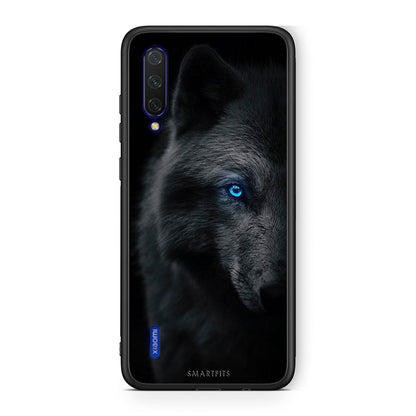 Xiaomi Mi 9 Lite Dark Wolf θήκη από τη Smartfits με σχέδιο στο πίσω μέρος και μαύρο περίβλημα | Smartphone case with colorful back and black bezels by Smartfits