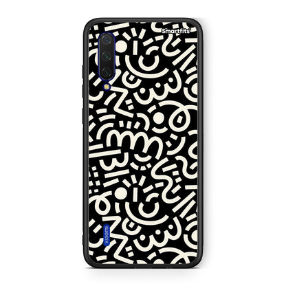 Xiaomi Mi 9 Lite Doodle Art Θήκη από τη Smartfits με σχέδιο στο πίσω μέρος και μαύρο περίβλημα | Smartphone case with colorful back and black bezels by Smartfits