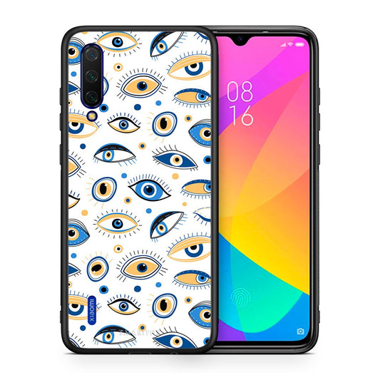Θήκη Xiaomi Mi 9 Lite Ftou Ftou από τη Smartfits με σχέδιο στο πίσω μέρος και μαύρο περίβλημα | Xiaomi Mi 9 Lite Ftou Ftou case with colorful back and black bezels