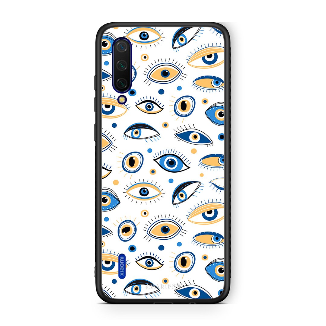 Xiaomi Mi 9 Lite Ftou Ftou θήκη από τη Smartfits με σχέδιο στο πίσω μέρος και μαύρο περίβλημα | Smartphone case with colorful back and black bezels by Smartfits