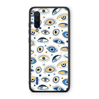 Xiaomi Mi 9 Lite Ftou Ftou θήκη από τη Smartfits με σχέδιο στο πίσω μέρος και μαύρο περίβλημα | Smartphone case with colorful back and black bezels by Smartfits