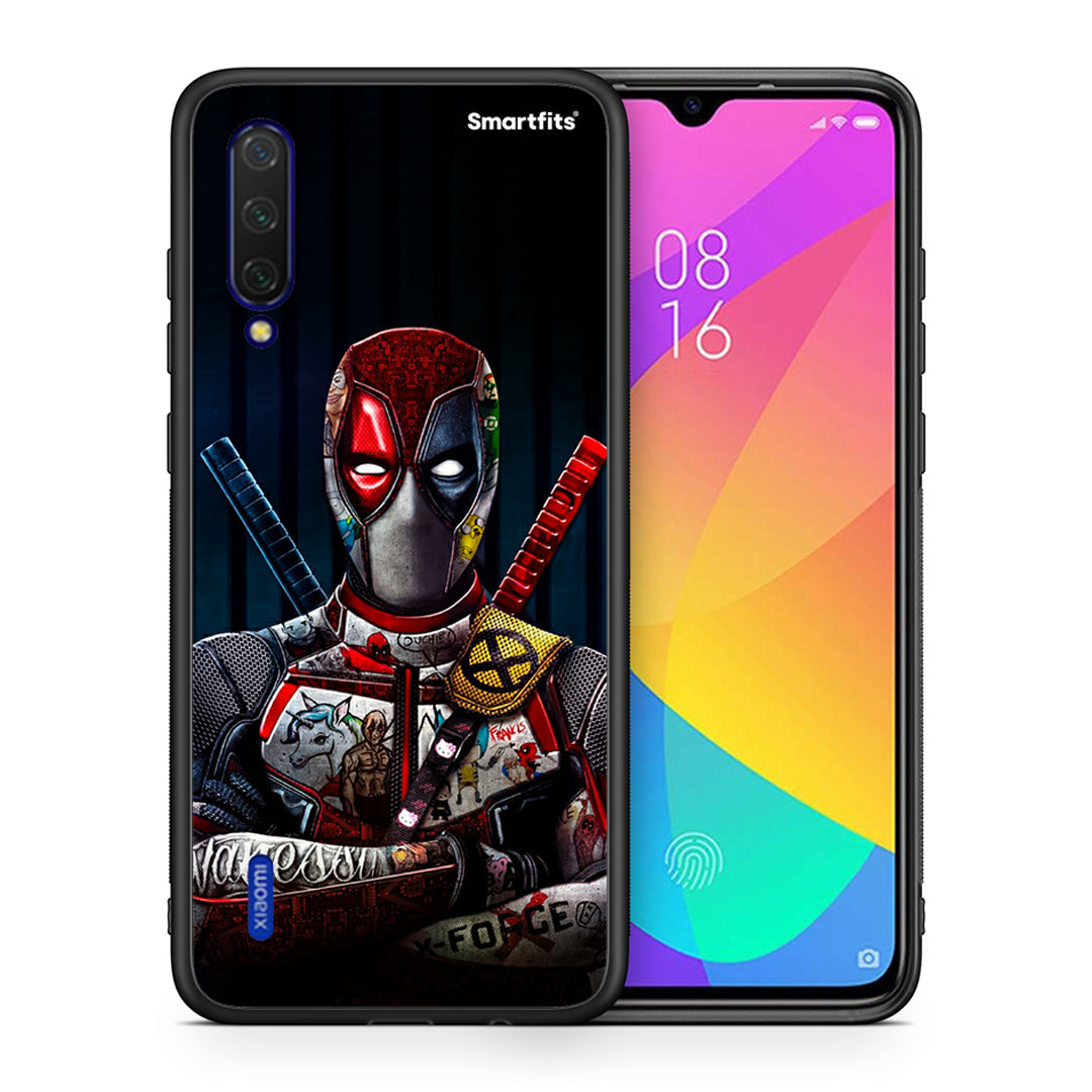 Θήκη Xiaomi Mi 9 Lite Funny Guy από τη Smartfits με σχέδιο στο πίσω μέρος και μαύρο περίβλημα | Xiaomi Mi 9 Lite Funny Guy case with colorful back and black bezels