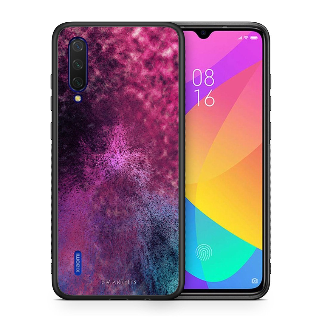 Θήκη Xiaomi Mi 9 Lite Aurora Galaxy από τη Smartfits με σχέδιο στο πίσω μέρος και μαύρο περίβλημα | Xiaomi Mi 9 Lite Aurora Galaxy case with colorful back and black bezels