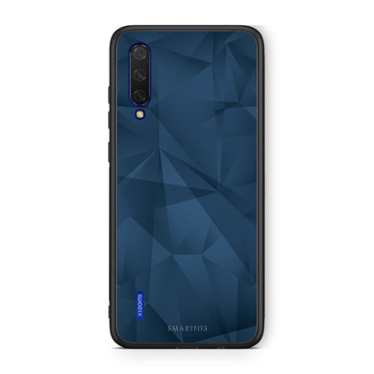 39 - Xiaomi Mi 9 Lite  Blue Abstract Geometric case, cover, bumper