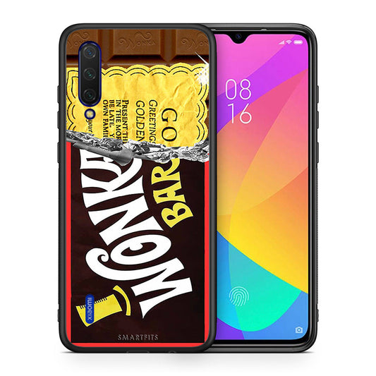 Θήκη Xiaomi Mi 9 Lite Golden Ticket από τη Smartfits με σχέδιο στο πίσω μέρος και μαύρο περίβλημα | Xiaomi Mi 9 Lite Golden Ticket case with colorful back and black bezels