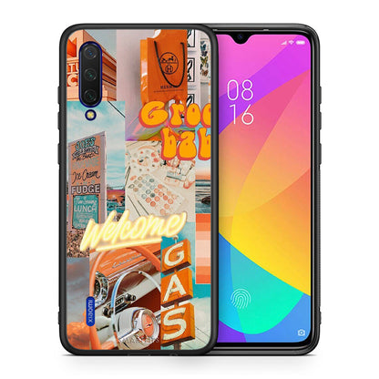 Θήκη Αγίου Βαλεντίνου Xiaomi Mi 9 Lite Groovy Babe από τη Smartfits με σχέδιο στο πίσω μέρος και μαύρο περίβλημα | Xiaomi Mi 9 Lite Groovy Babe case with colorful back and black bezels
