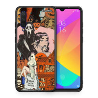 Thumbnail for Θήκη Xiaomi Mi 9 Lite Halloween Collage από τη Smartfits με σχέδιο στο πίσω μέρος και μαύρο περίβλημα | Xiaomi Mi 9 Lite Halloween Collage case with colorful back and black bezels