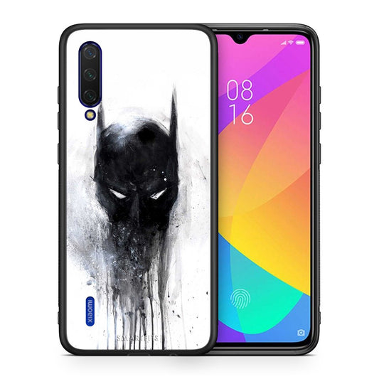 Θήκη Xiaomi Mi 9 Lite Paint Bat Hero από τη Smartfits με σχέδιο στο πίσω μέρος και μαύρο περίβλημα | Xiaomi Mi 9 Lite Paint Bat Hero case with colorful back and black bezels