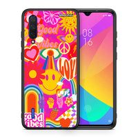 Thumbnail for Θήκη Xiaomi Mi 9 Lite Hippie Love από τη Smartfits με σχέδιο στο πίσω μέρος και μαύρο περίβλημα | Xiaomi Mi 9 Lite Hippie Love case with colorful back and black bezels
