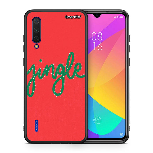 Θήκη Xiaomi Mi 9 Lite Jingle Xmas από τη Smartfits με σχέδιο στο πίσω μέρος και μαύρο περίβλημα | Xiaomi Mi 9 Lite Jingle Xmas case with colorful back and black bezels