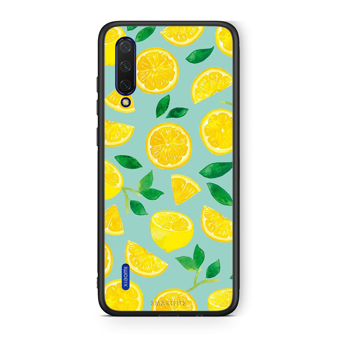 Xiaomi Mi 9 Lite Lemons θήκη από τη Smartfits με σχέδιο στο πίσω μέρος και μαύρο περίβλημα | Smartphone case with colorful back and black bezels by Smartfits