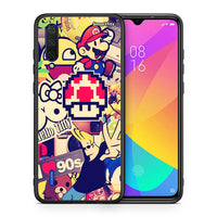 Thumbnail for Θήκη Xiaomi Mi 9 Lite Love The 90s από τη Smartfits με σχέδιο στο πίσω μέρος και μαύρο περίβλημα | Xiaomi Mi 9 Lite Love The 90s case with colorful back and black bezels