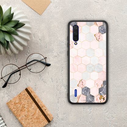 Marble Hexagon Pink - Xiaomi Mi 9 Lite θήκη