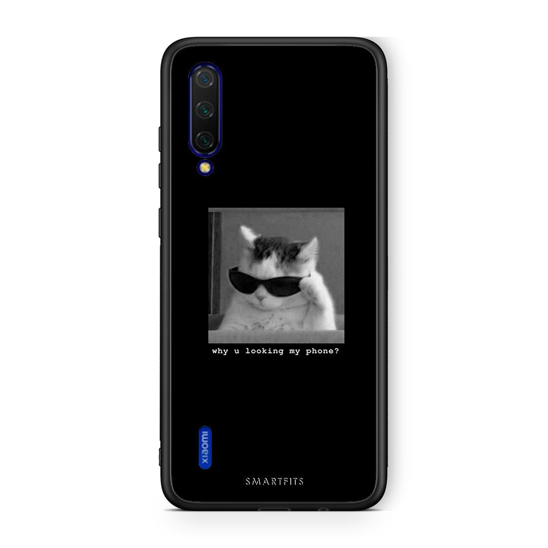 Xiaomi Mi 9 Lite Meme Cat θήκη από τη Smartfits με σχέδιο στο πίσω μέρος και μαύρο περίβλημα | Smartphone case with colorful back and black bezels by Smartfits
