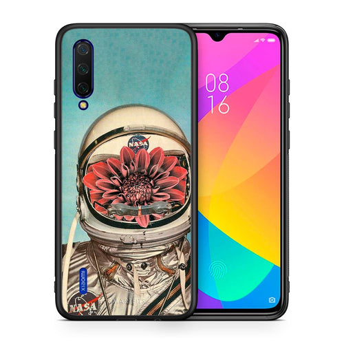 Θήκη Xiaomi Mi 9 Lite Nasa Bloom από τη Smartfits με σχέδιο στο πίσω μέρος και μαύρο περίβλημα | Xiaomi Mi 9 Lite Nasa Bloom case with colorful back and black bezels