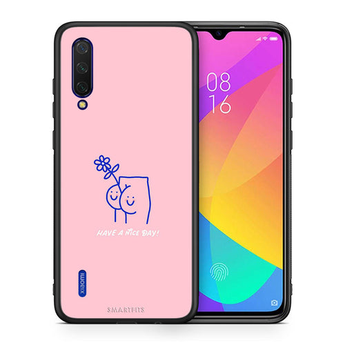 Θήκη Xiaomi Mi 9 Lite Nice Day από τη Smartfits με σχέδιο στο πίσω μέρος και μαύρο περίβλημα | Xiaomi Mi 9 Lite Nice Day case with colorful back and black bezels