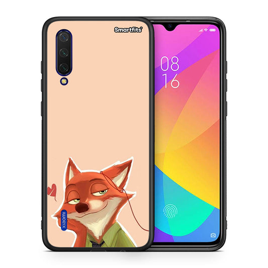 Θήκη Xiaomi Mi 9 Lite Nick Wilde And Judy Hopps Love 1 από τη Smartfits με σχέδιο στο πίσω μέρος και μαύρο περίβλημα | Xiaomi Mi 9 Lite Nick Wilde And Judy Hopps Love 1 case with colorful back and black bezels