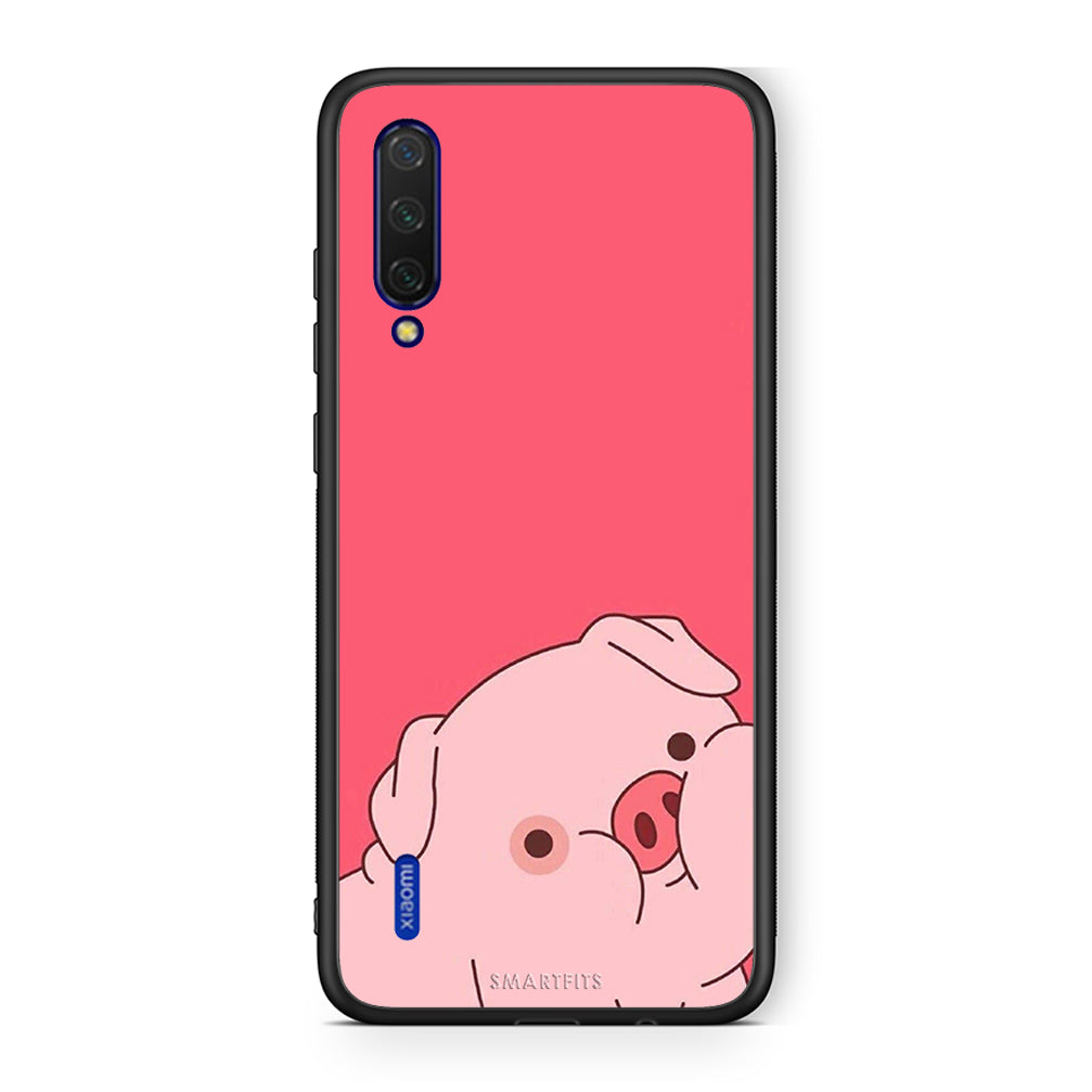 Xiaomi Mi 9 Lite Pig Love 1 Θήκη Αγίου Βαλεντίνου από τη Smartfits με σχέδιο στο πίσω μέρος και μαύρο περίβλημα | Smartphone case with colorful back and black bezels by Smartfits