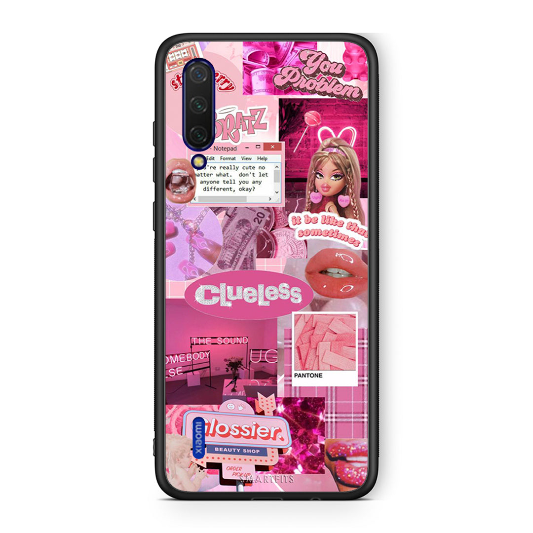 Xiaomi Mi 9 Lite Pink Love Θήκη Αγίου Βαλεντίνου από τη Smartfits με σχέδιο στο πίσω μέρος και μαύρο περίβλημα | Smartphone case with colorful back and black bezels by Smartfits
