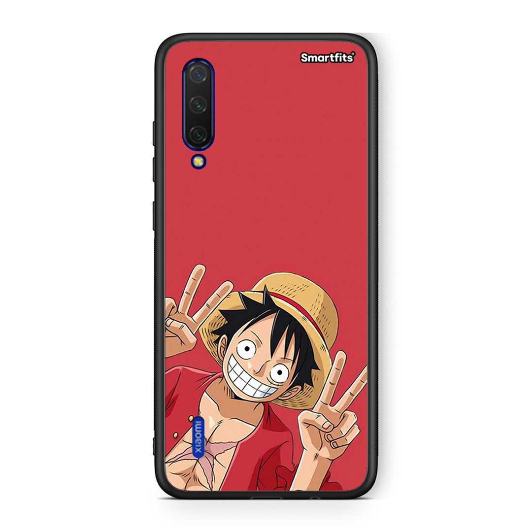 Xiaomi Mi 9 Lite Pirate Luffy Θήκη από τη Smartfits με σχέδιο στο πίσω μέρος και μαύρο περίβλημα | Smartphone case with colorful back and black bezels by Smartfits