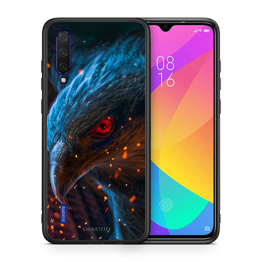 Θήκη Xiaomi Mi 9 Lite Eagle PopArt από τη Smartfits με σχέδιο στο πίσω μέρος και μαύρο περίβλημα | Xiaomi Mi 9 Lite Eagle PopArt case with colorful back and black bezels