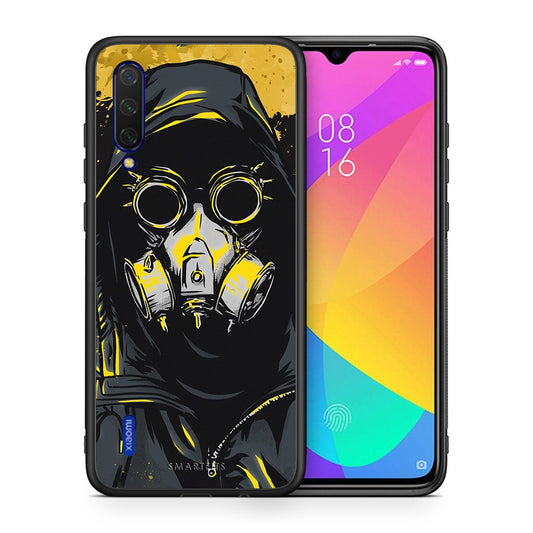 Θήκη Xiaomi Mi 9 Lite Mask PopArt από τη Smartfits με σχέδιο στο πίσω μέρος και μαύρο περίβλημα | Xiaomi Mi 9 Lite Mask PopArt case with colorful back and black bezels