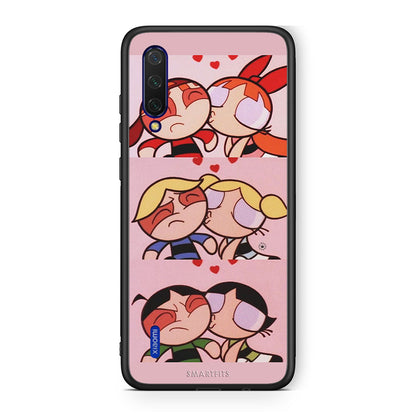 Xiaomi Mi 9 Lite Puff Love Θήκη Αγίου Βαλεντίνου από τη Smartfits με σχέδιο στο πίσω μέρος και μαύρο περίβλημα | Smartphone case with colorful back and black bezels by Smartfits