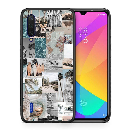 Θήκη Xiaomi Mi 9 Lite Retro Beach Life από τη Smartfits με σχέδιο στο πίσω μέρος και μαύρο περίβλημα | Xiaomi Mi 9 Lite Retro Beach Life case with colorful back and black bezels