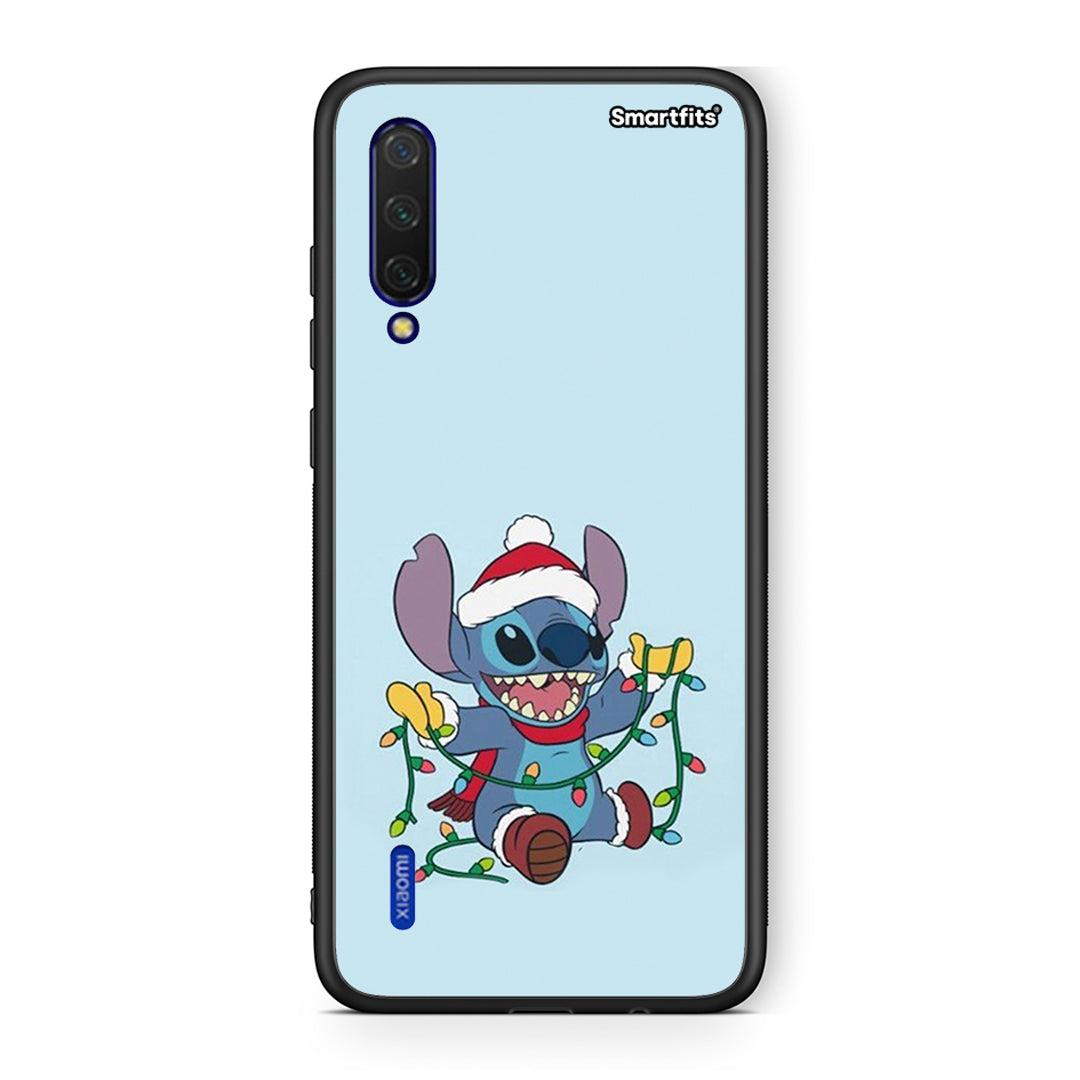Xiaomi Mi 9 Lite Santa Stich θήκη από τη Smartfits με σχέδιο στο πίσω μέρος και μαύρο περίβλημα | Smartphone case with colorful back and black bezels by Smartfits
