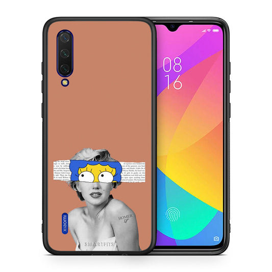 Θήκη Xiaomi Mi 9 Lite Sim Merilyn από τη Smartfits με σχέδιο στο πίσω μέρος και μαύρο περίβλημα | Xiaomi Mi 9 Lite Sim Merilyn case with colorful back and black bezels