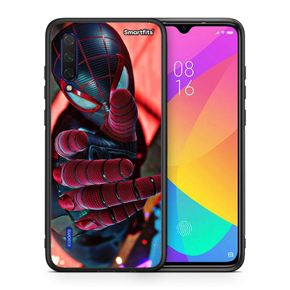 Θήκη Xiaomi Mi 9 Lite Spider Hand από τη Smartfits με σχέδιο στο πίσω μέρος και μαύρο περίβλημα | Xiaomi Mi 9 Lite Spider Hand case with colorful back and black bezels