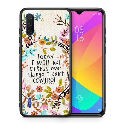 Θήκη Xiaomi Mi 9 Lite Stress Over από τη Smartfits με σχέδιο στο πίσω μέρος και μαύρο περίβλημα | Xiaomi Mi 9 Lite Stress Over case with colorful back and black bezels