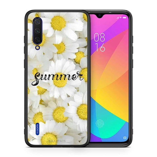 Θήκη Xiaomi Mi 9 Lite Summer Daisies από τη Smartfits με σχέδιο στο πίσω μέρος και μαύρο περίβλημα | Xiaomi Mi 9 Lite Summer Daisies case with colorful back and black bezels