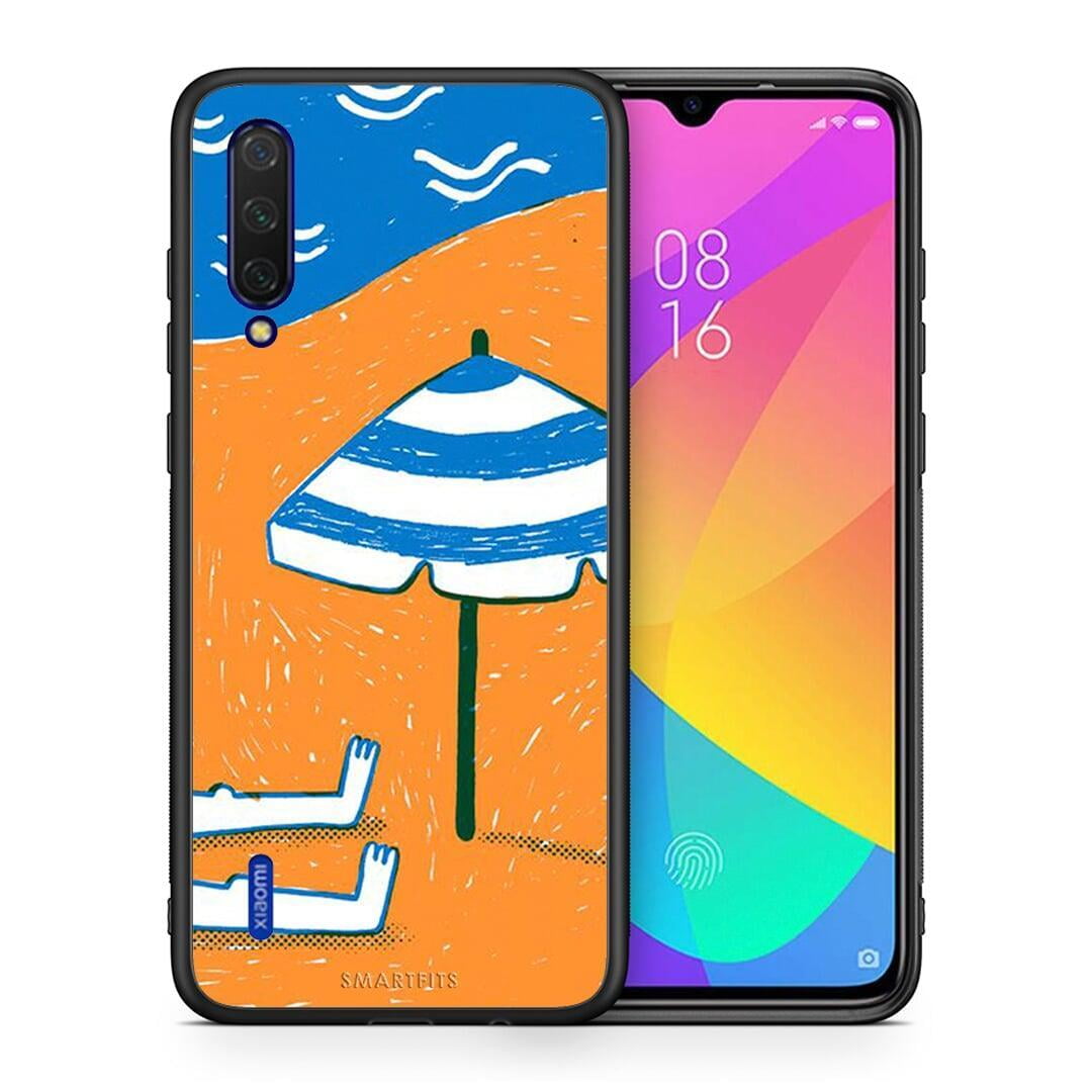 Θήκη Xiaomi Mi 9 Lite Summering από τη Smartfits με σχέδιο στο πίσω μέρος και μαύρο περίβλημα | Xiaomi Mi 9 Lite Summering case with colorful back and black bezels