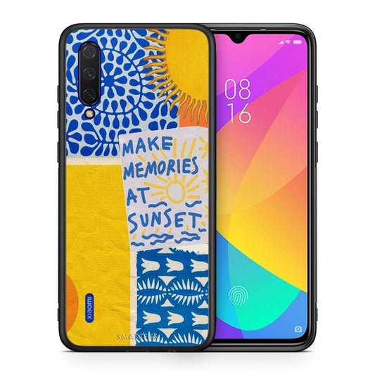 Θήκη Xiaomi Mi 9 Lite Sunset Memories από τη Smartfits με σχέδιο στο πίσω μέρος και μαύρο περίβλημα | Xiaomi Mi 9 Lite Sunset Memories case with colorful back and black bezels