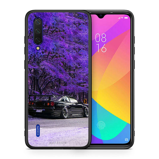 Θήκη Αγίου Βαλεντίνου Xiaomi Mi 9 Lite Super Car από τη Smartfits με σχέδιο στο πίσω μέρος και μαύρο περίβλημα | Xiaomi Mi 9 Lite Super Car case with colorful back and black bezels