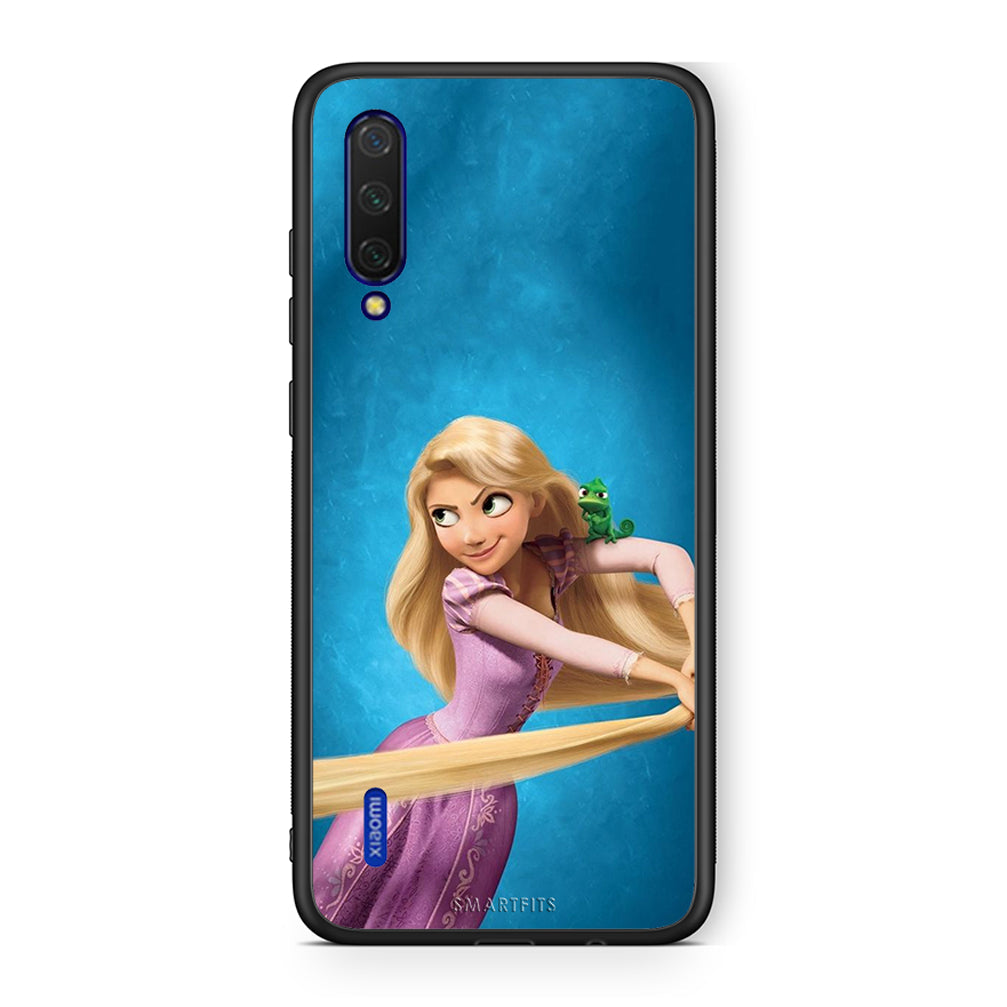 Xiaomi Mi 9 Lite Tangled 2 Θήκη Αγίου Βαλεντίνου από τη Smartfits με σχέδιο στο πίσω μέρος και μαύρο περίβλημα | Smartphone case with colorful back and black bezels by Smartfits