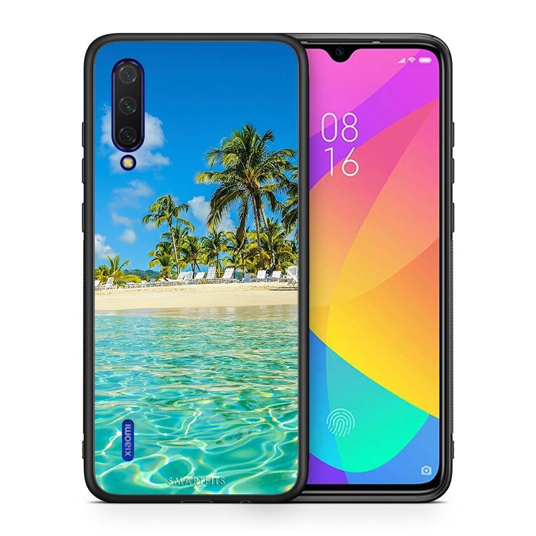 Θήκη Xiaomi Mi 9 Lite Tropical Vibes από τη Smartfits με σχέδιο στο πίσω μέρος και μαύρο περίβλημα | Xiaomi Mi 9 Lite Tropical Vibes case with colorful back and black bezels