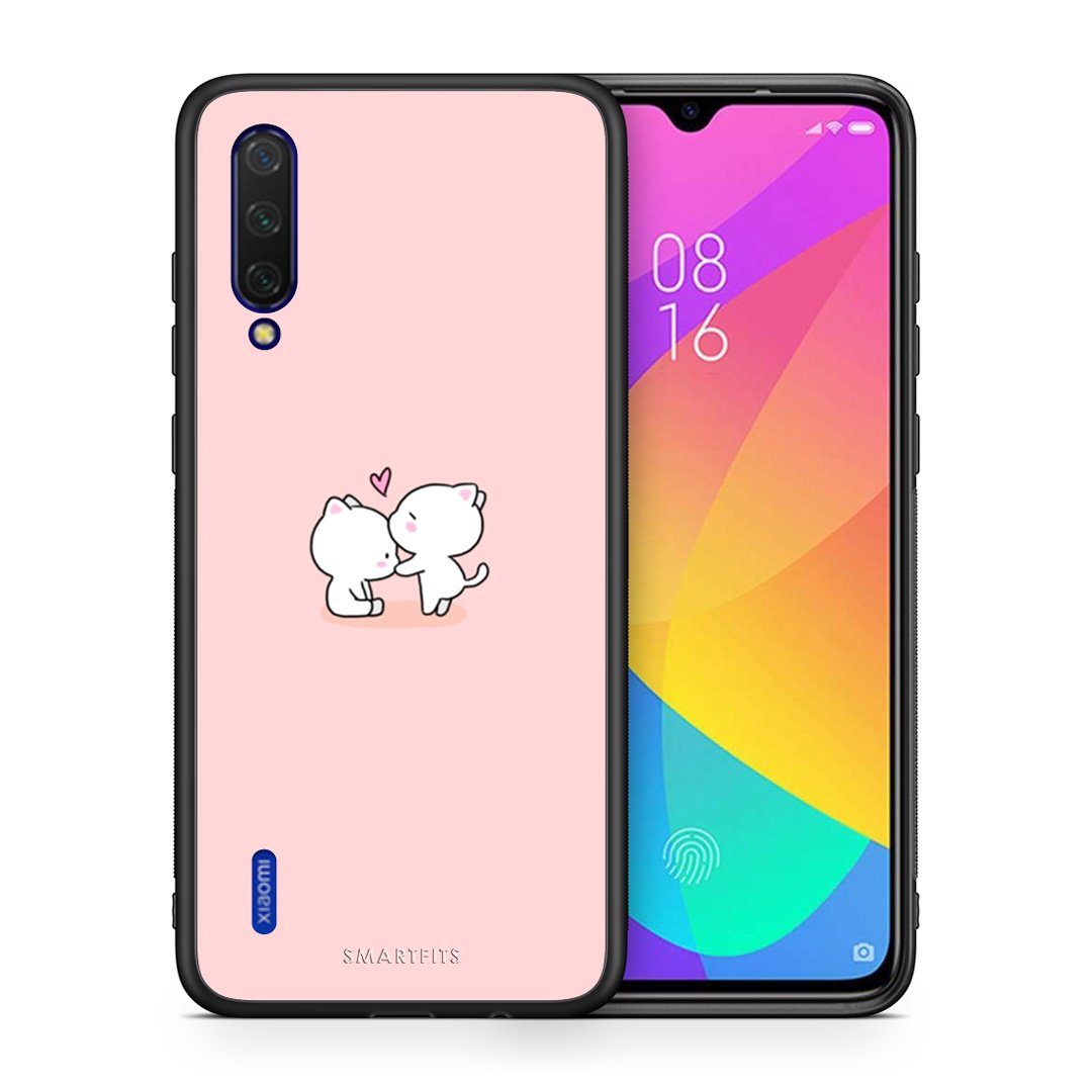 Θήκη Xiaomi Mi 9 Lite Love Valentine από τη Smartfits με σχέδιο στο πίσω μέρος και μαύρο περίβλημα | Xiaomi Mi 9 Lite Love Valentine case with colorful back and black bezels