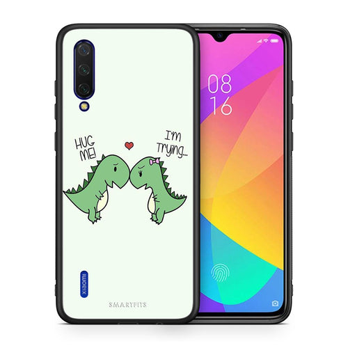 Θήκη Xiaomi Mi 9 Lite Rex Valentine από τη Smartfits με σχέδιο στο πίσω μέρος και μαύρο περίβλημα | Xiaomi Mi 9 Lite Rex Valentine case with colorful back and black bezels