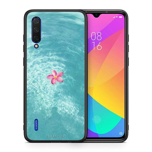 Θήκη Xiaomi Mi 9 Lite Water Flower από τη Smartfits με σχέδιο στο πίσω μέρος και μαύρο περίβλημα | Xiaomi Mi 9 Lite Water Flower case with colorful back and black bezels