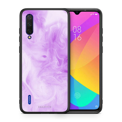 Θήκη Xiaomi Mi 9 Lite Lavender Watercolor από τη Smartfits με σχέδιο στο πίσω μέρος και μαύρο περίβλημα | Xiaomi Mi 9 Lite Lavender Watercolor case with colorful back and black bezels