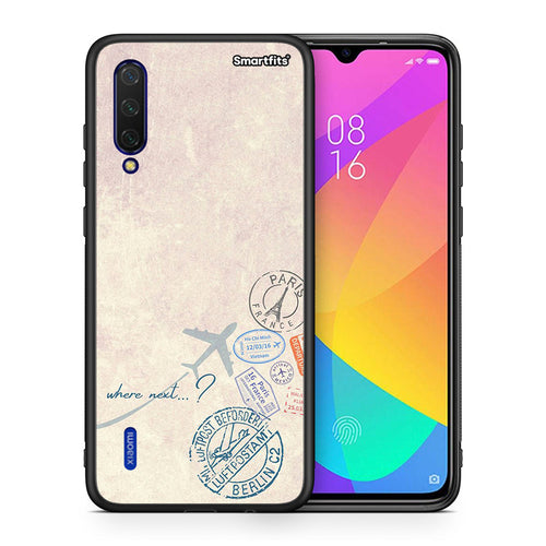 Θήκη Xiaomi Mi 9 Lite Where Next από τη Smartfits με σχέδιο στο πίσω μέρος και μαύρο περίβλημα | Xiaomi Mi 9 Lite Where Next case with colorful back and black bezels