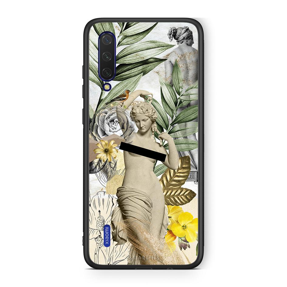 Xiaomi Mi 9 Lite Woman Statue θήκη από τη Smartfits με σχέδιο στο πίσω μέρος και μαύρο περίβλημα | Smartphone case with colorful back and black bezels by Smartfits
